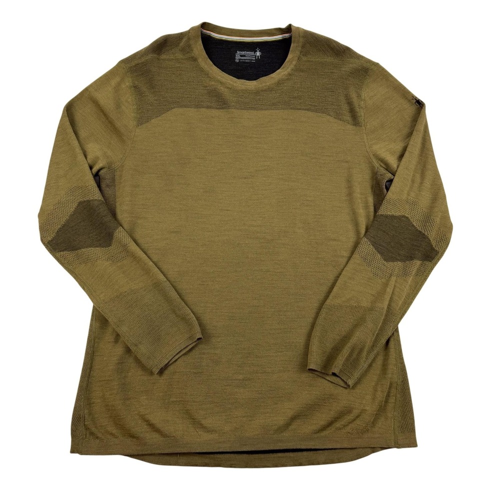 Smartwool Intraknit 200 Shirt Mens 2XL Green Long Sleeve Thermal Wool Base Layer